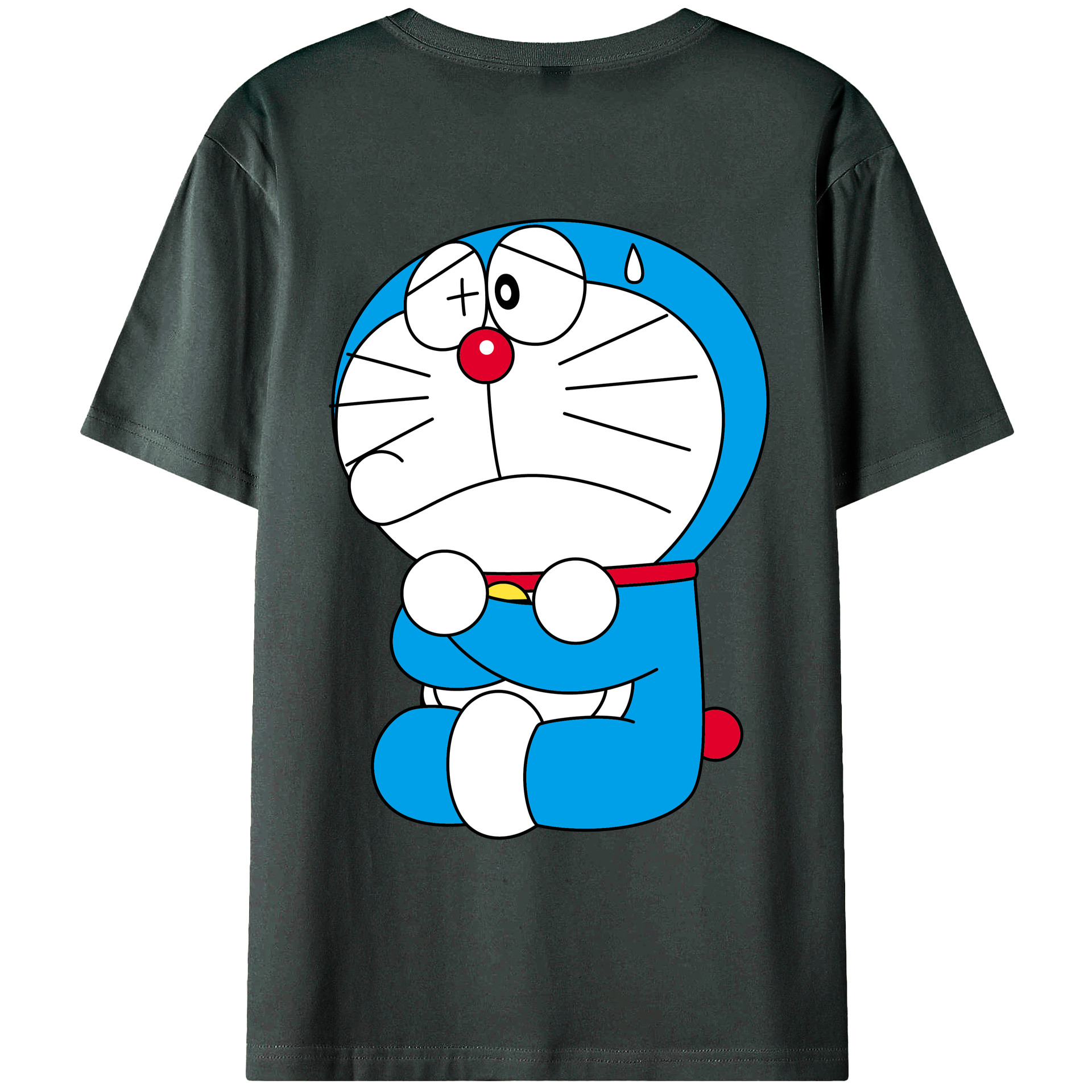 （画像用） ドラえもん Doraemon 綿100％ メンズ半袖Tシャツ（バックプリント） 通気性